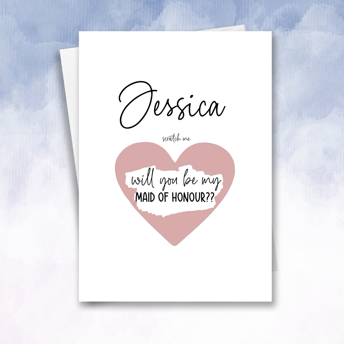 Be my Bridesmaid or Maid of Honour Scratch Off card - 2f75e5-2
