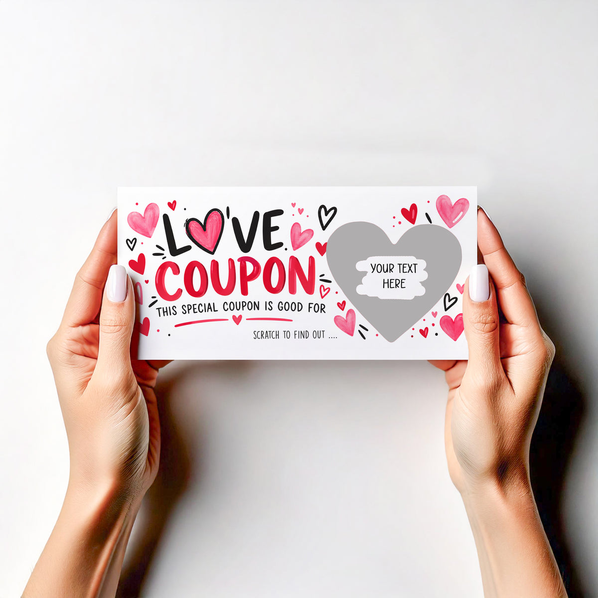 Personalised Valentines Love Coupon Scratch Off Card Romantic Gift Voucher