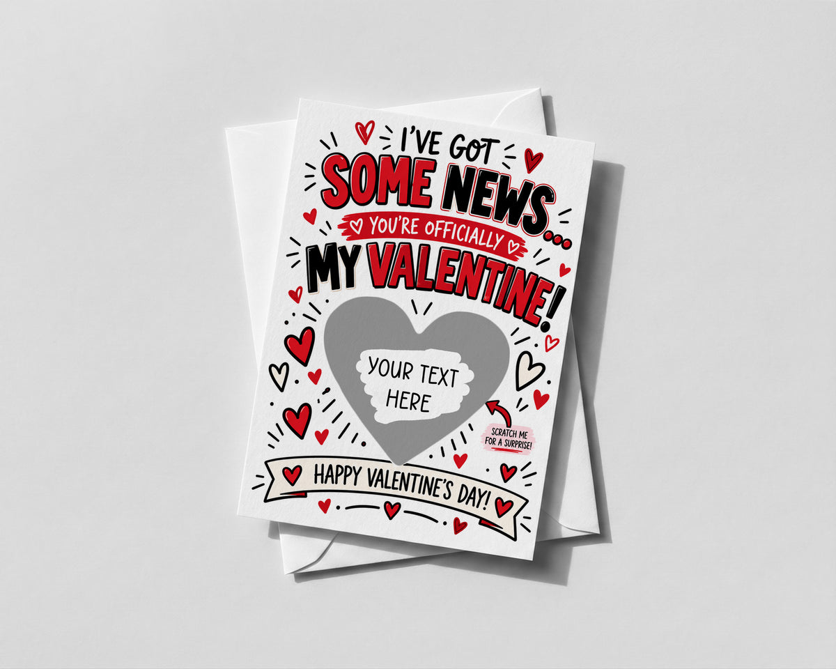 Funny Valentines Scratch Off Card for Him Personalised Boyfriend Husband Gift