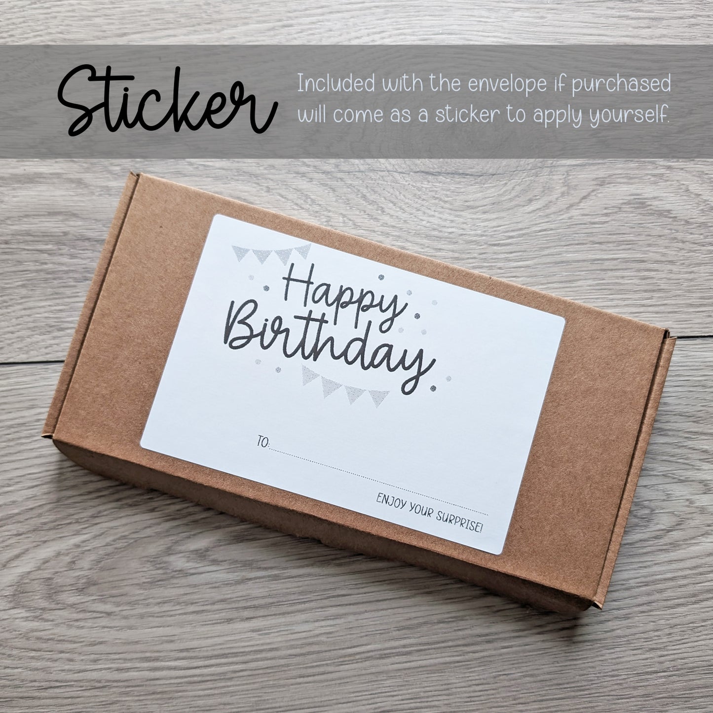 Personalised Birthday Cheque Money Wallet • IOU Gift Card Holder for Son Daughter Friend
