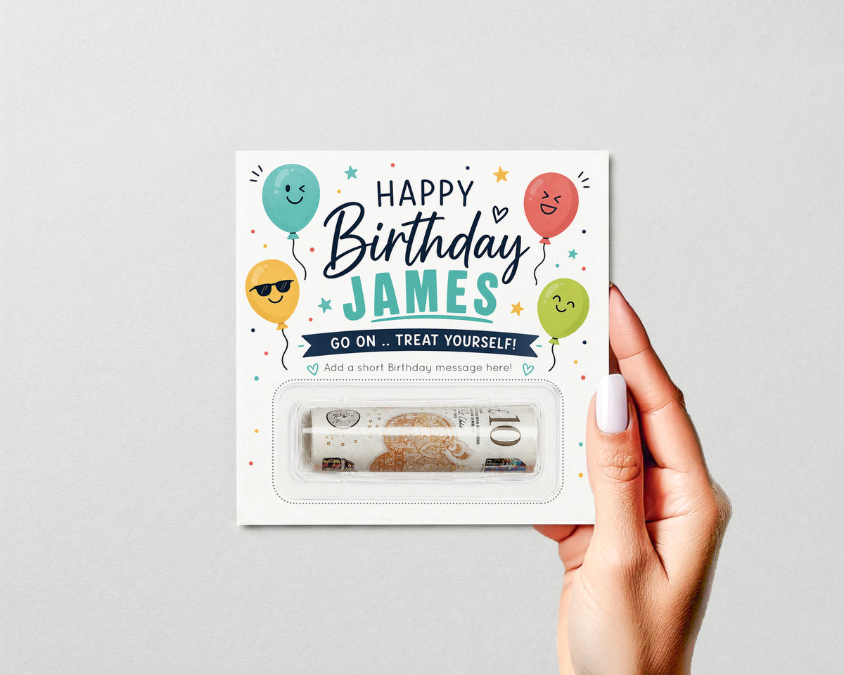 Birthday Money Wallet • Personalised Birthday Card • Gift Voucher Holder for Kids & Adults