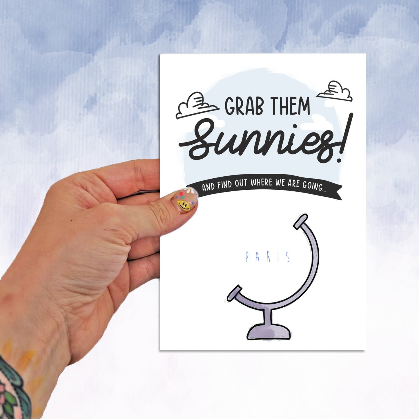Personalised Holiday Reveal Surprise Card with 3D Glasses – Trip Announcement