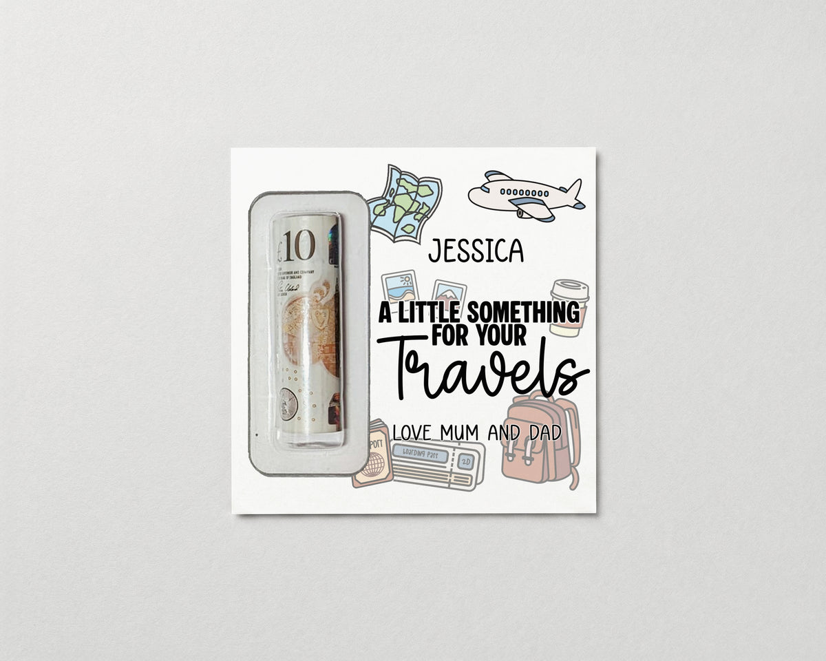 Personalised Travel Money Gift Card• Birthday Card IOU • Holiday Gift Voucher