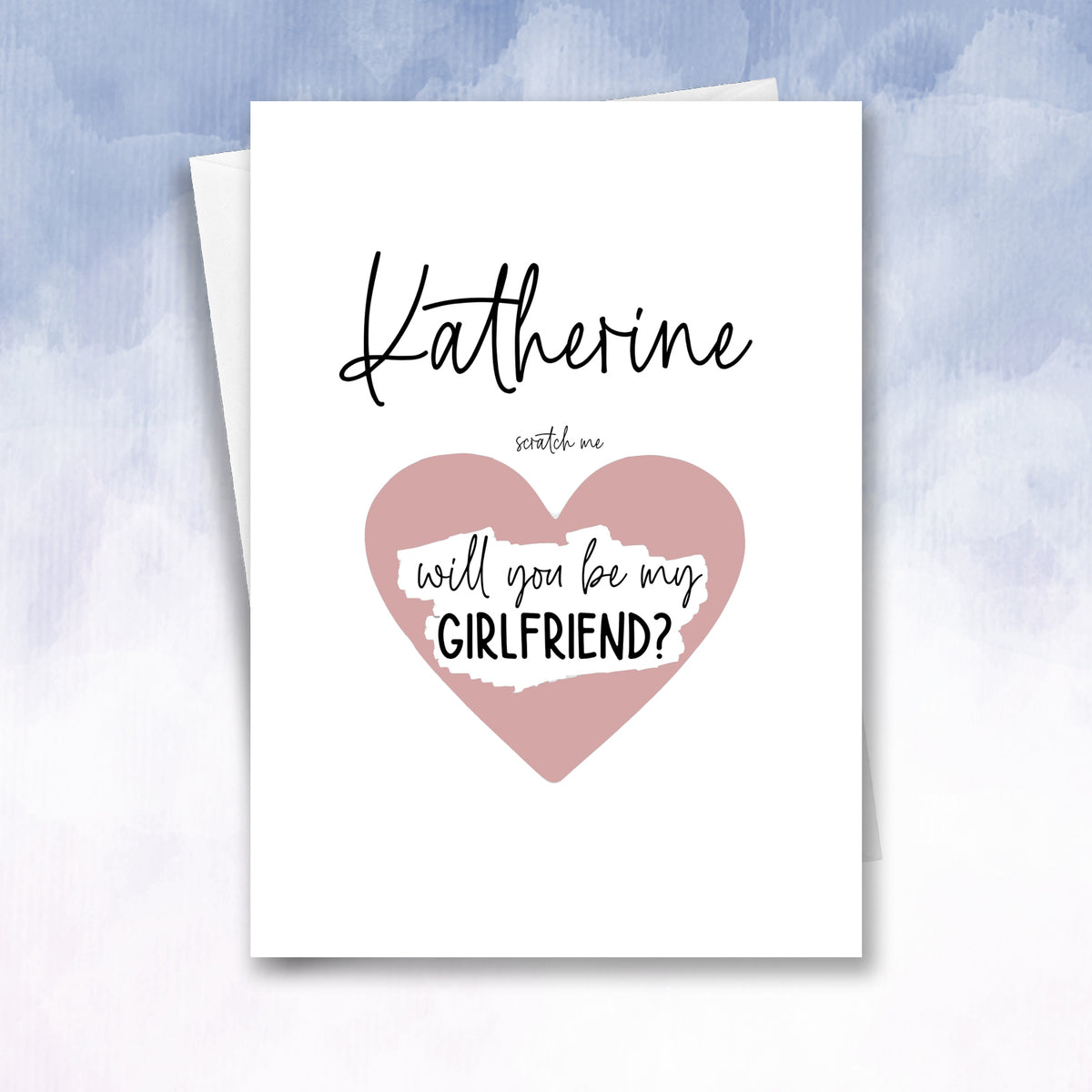 - Personalised Scratch-Off “Be My Girlfriend” Card Romantic Proposal for Partner or Boyfriend