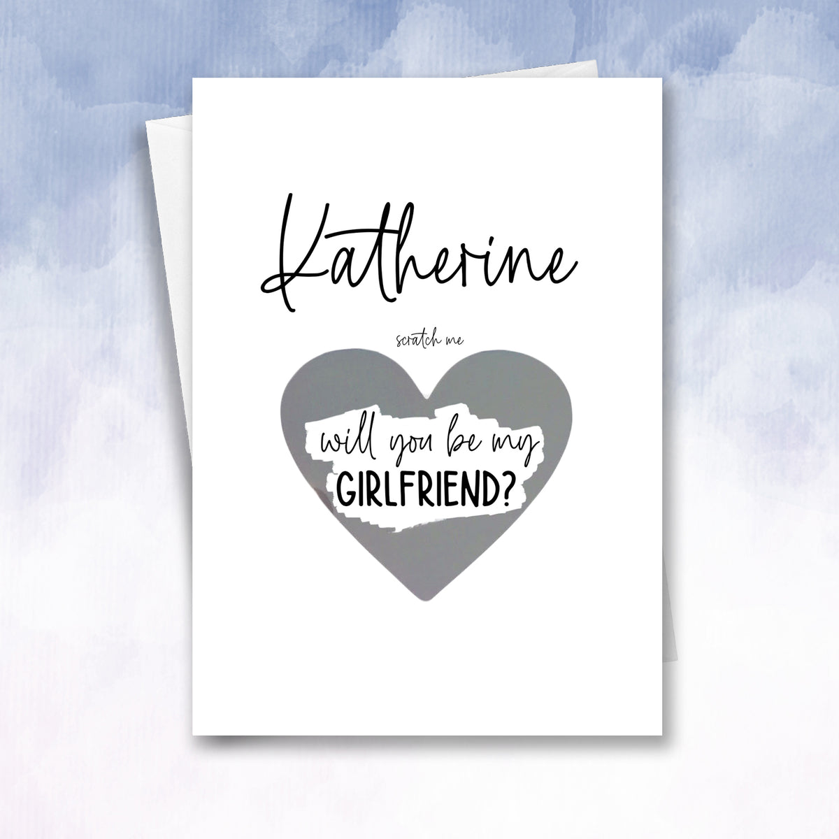 - Personalised Scratch-Off “Be My Girlfriend” Card Romantic Proposal for Partner or Boyfriend