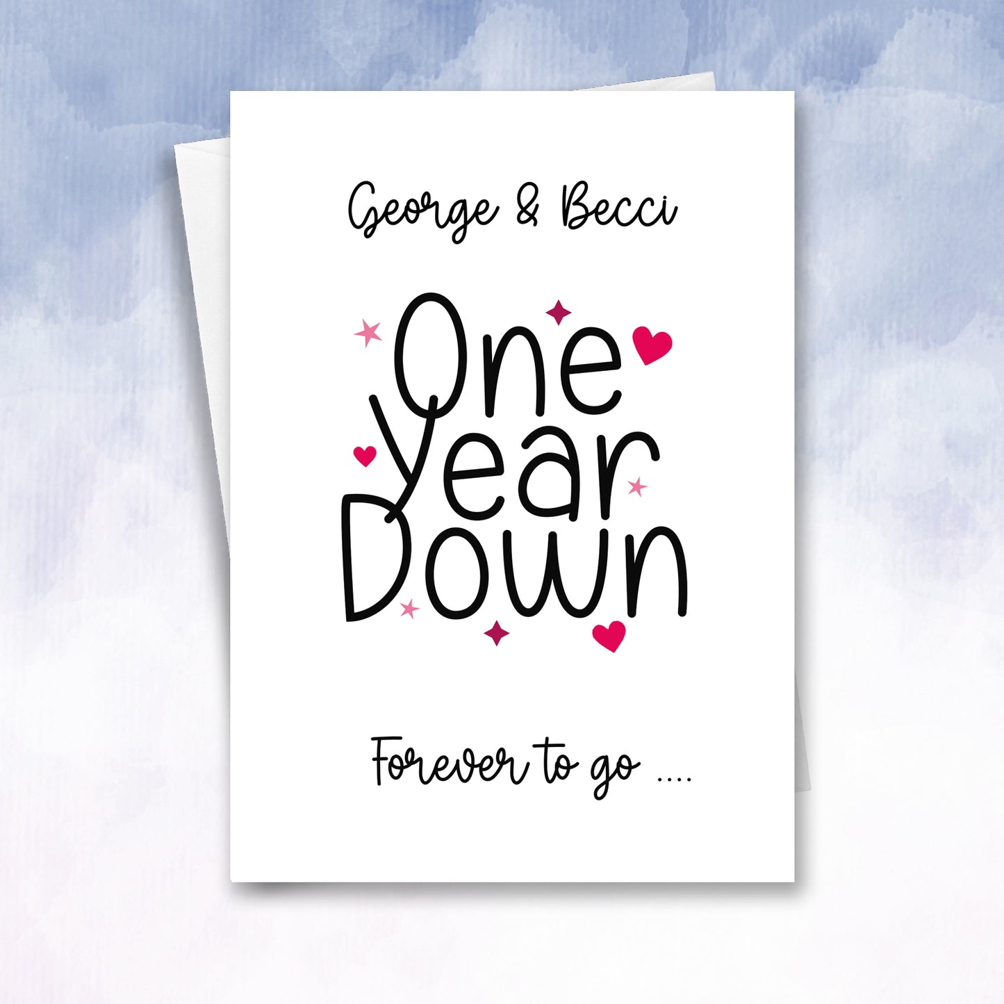 Anniversary Personalised Years and Name Card - 2f75e5-2