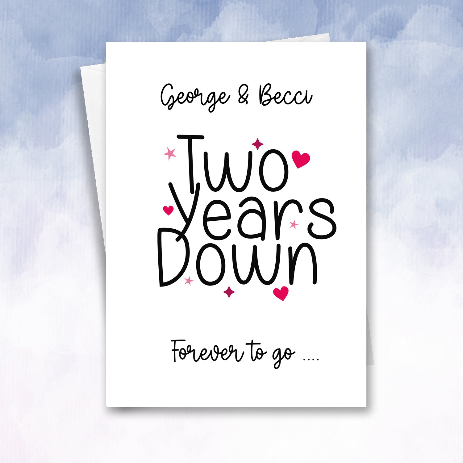 Anniversary Personalised Years and Name Card - 2f75e5-2