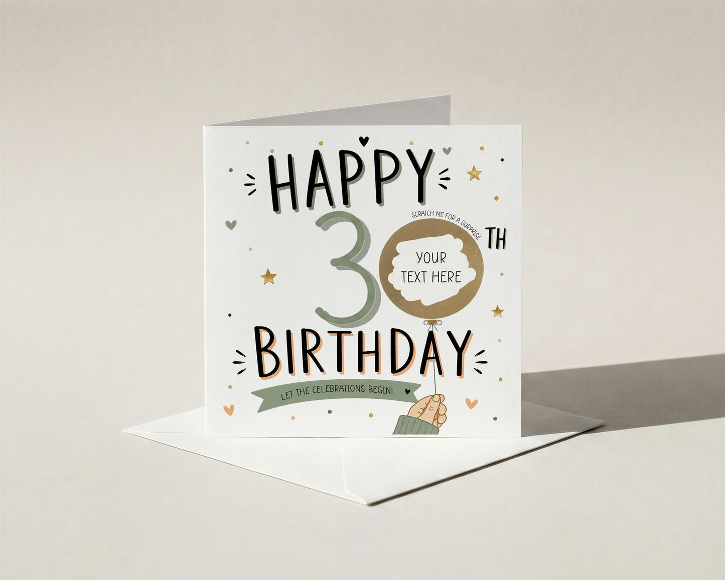 Personalised 30th Birthday Scratch-Off Card Milestone Surprise Gift Reveal