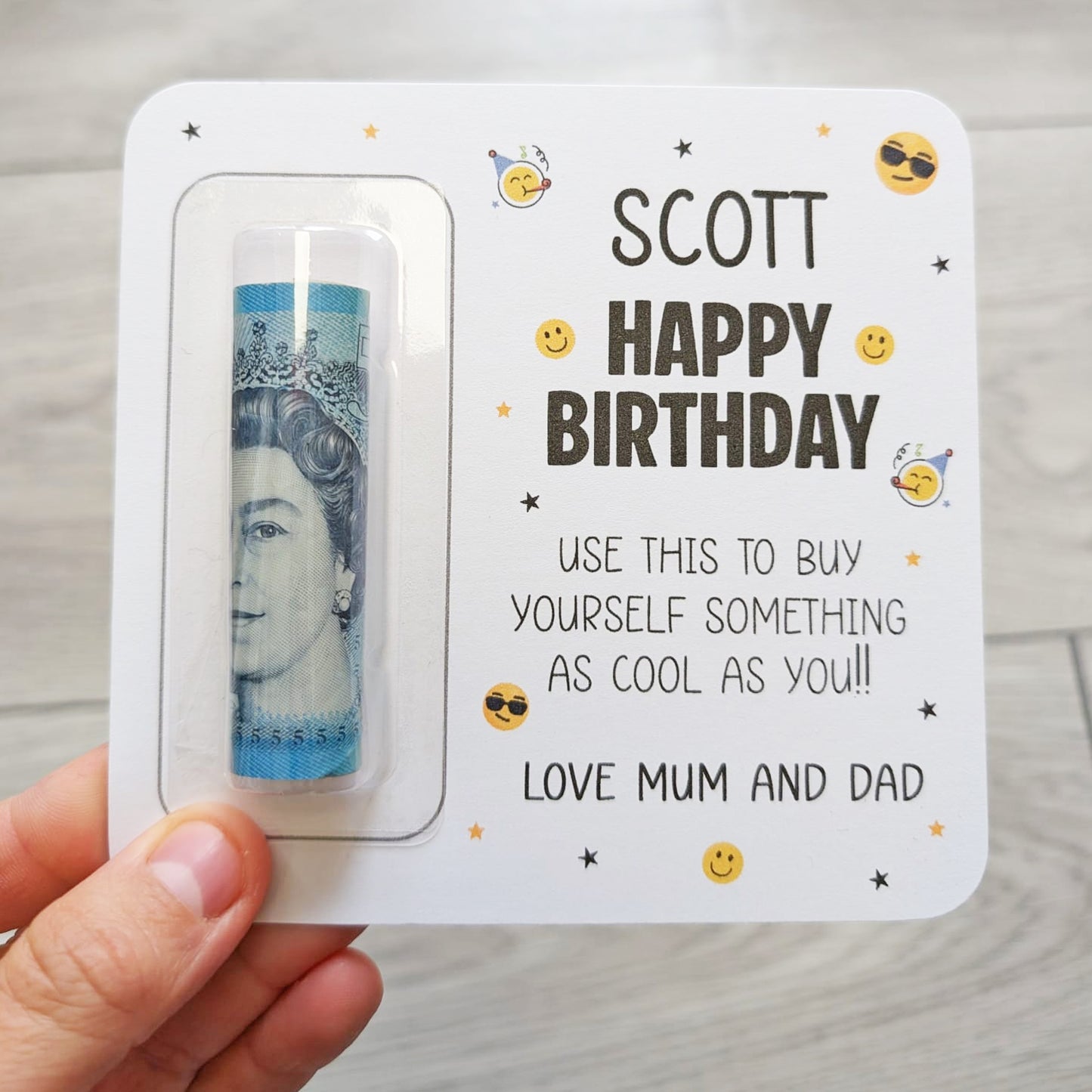 Personalised Birthday Money Wallet Holder Card | Fun Cash Gift | Great for Kids