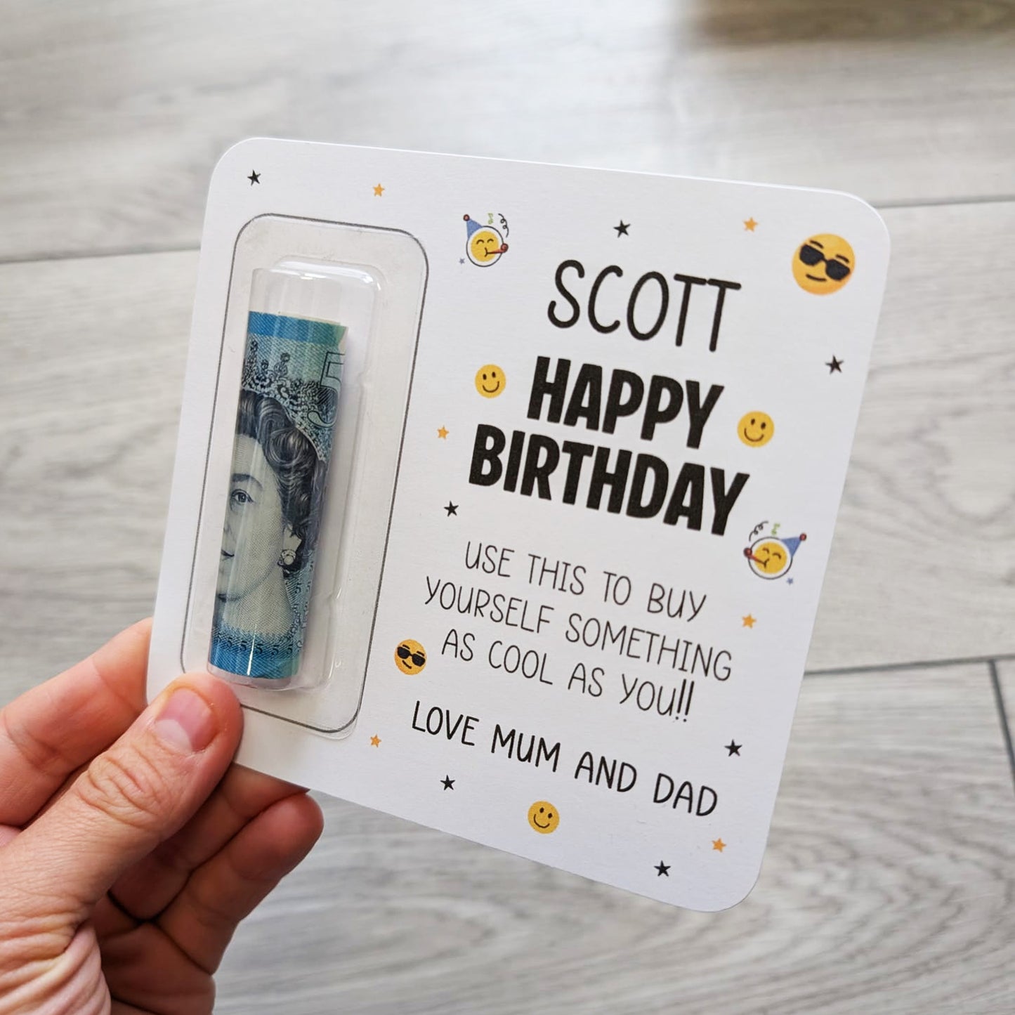 Personalised Birthday Money Wallet Holder Card | Fun Cash Gift | Great for Kids