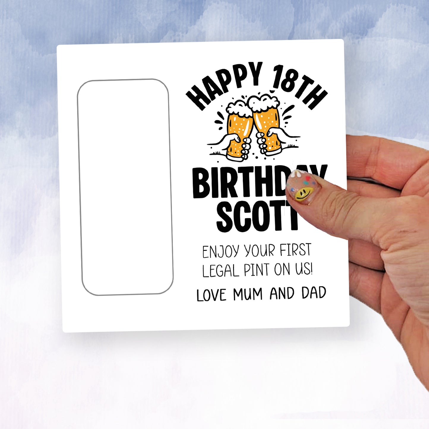 Personalised 18th Birthday Money Gift Card Beer Money Wallet | Custom Keepsake | Funny Birthday Gift
