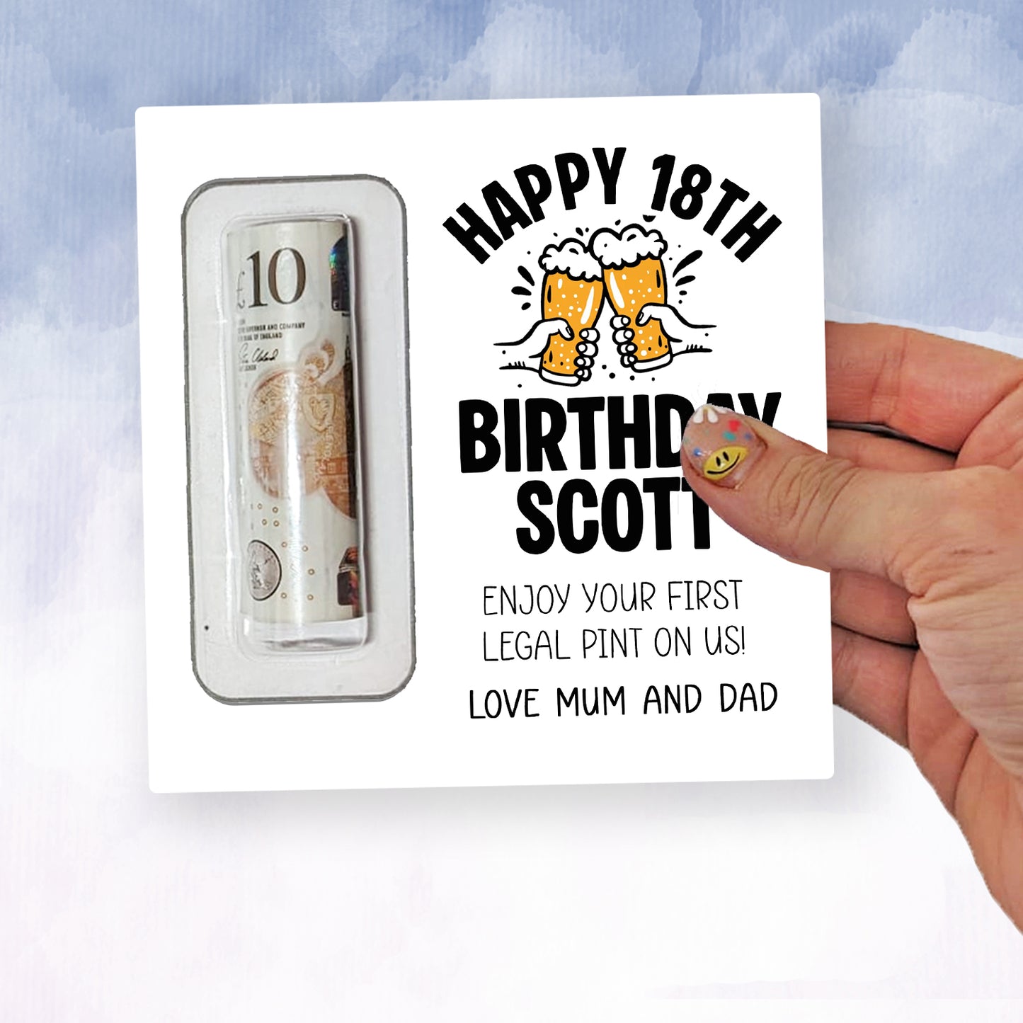 Personalised 18th Birthday Money Gift Card Beer Money Wallet | Custom Keepsake | Funny Birthday Gift