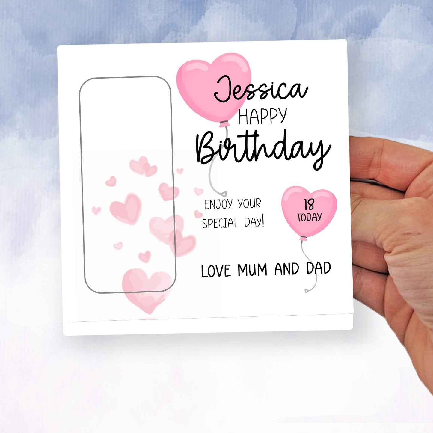 Personalised Birthday Money Holder • Milestone Ages Gift • Keepsake Card