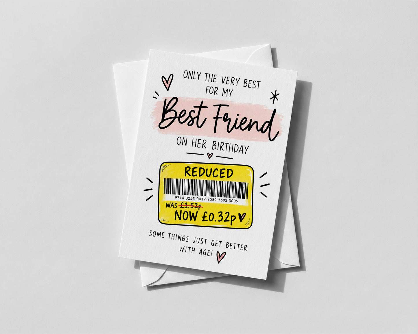 Funny Best Friend Birthday Card, Bestie Birthday Card for Her, Reduced Price Joke Card, Funny Female Friend Gift