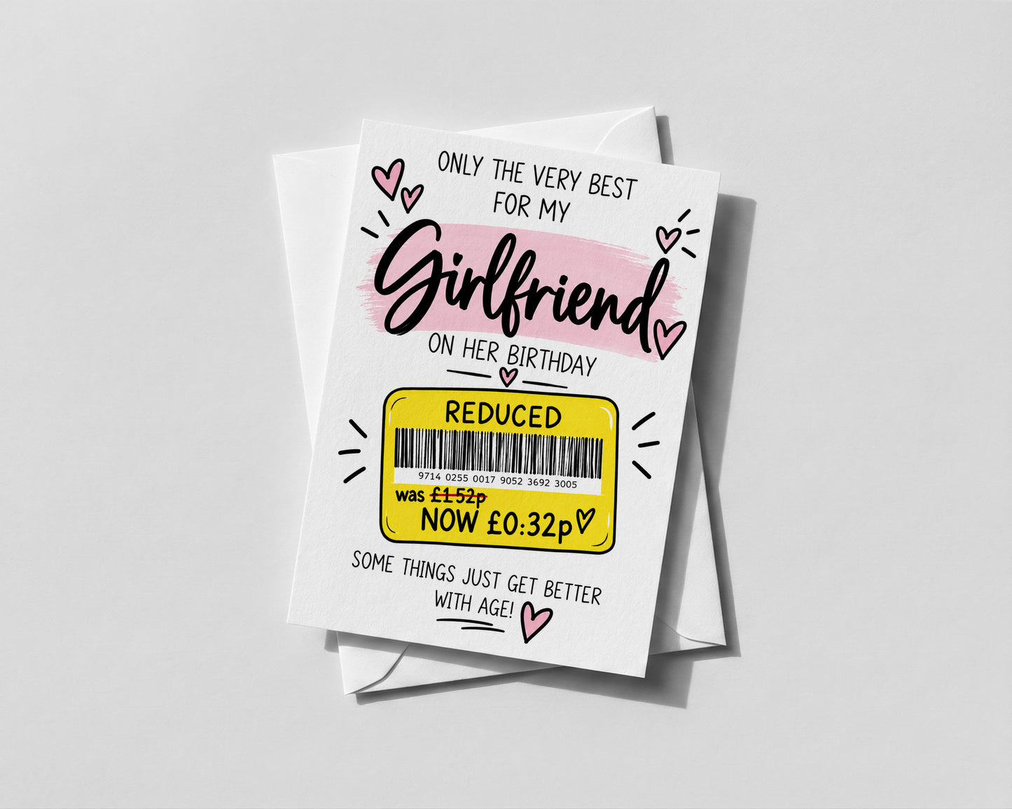 Funny Girlfriend Birthday Card for Her Reduced Price Joke Humour Partner Birthday