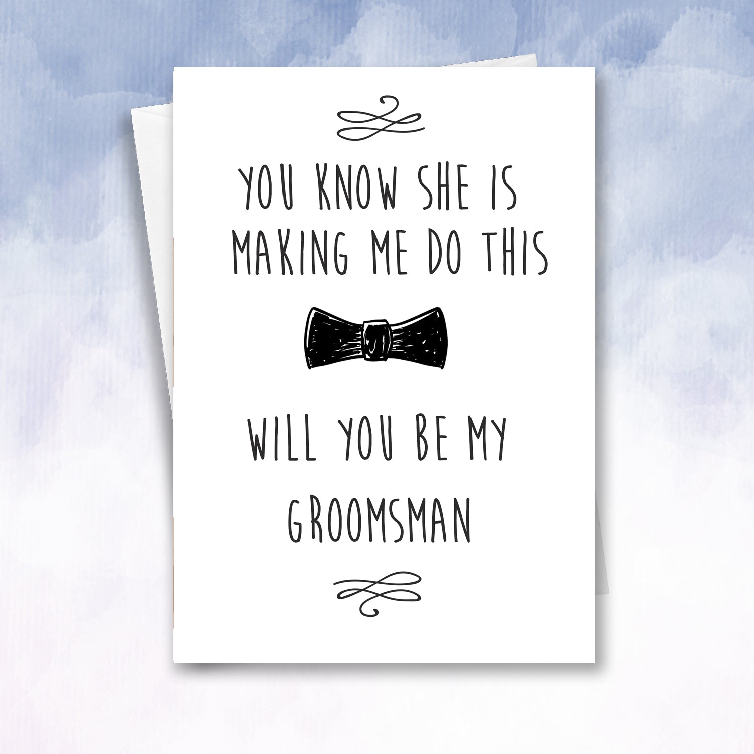 Best man or Groomsman proposal wedding card - Choose Bow tie - 2f75e5-2