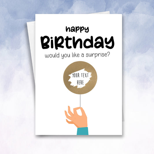 Birthday Balloon Surprise Personalised Card - 2f75e5-2