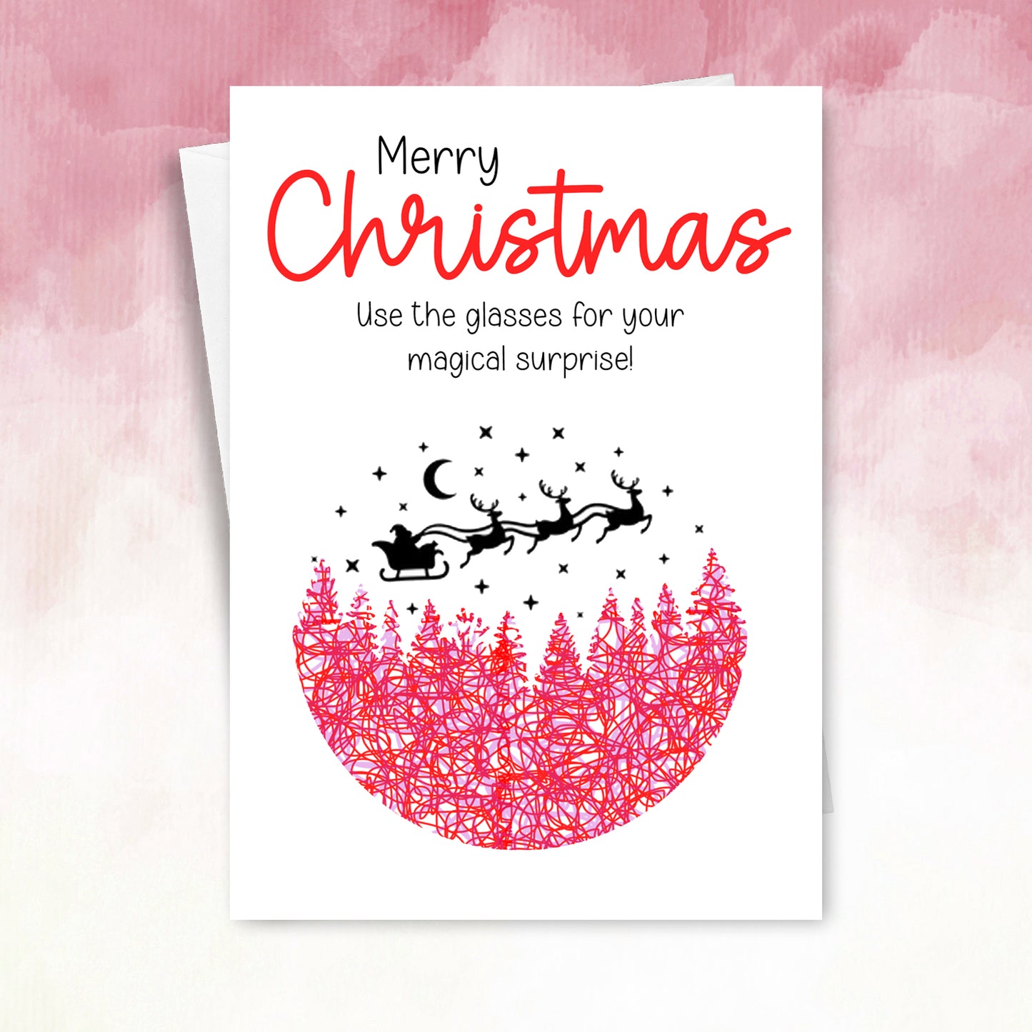 Bauble Glasses Reveal Christmas Card