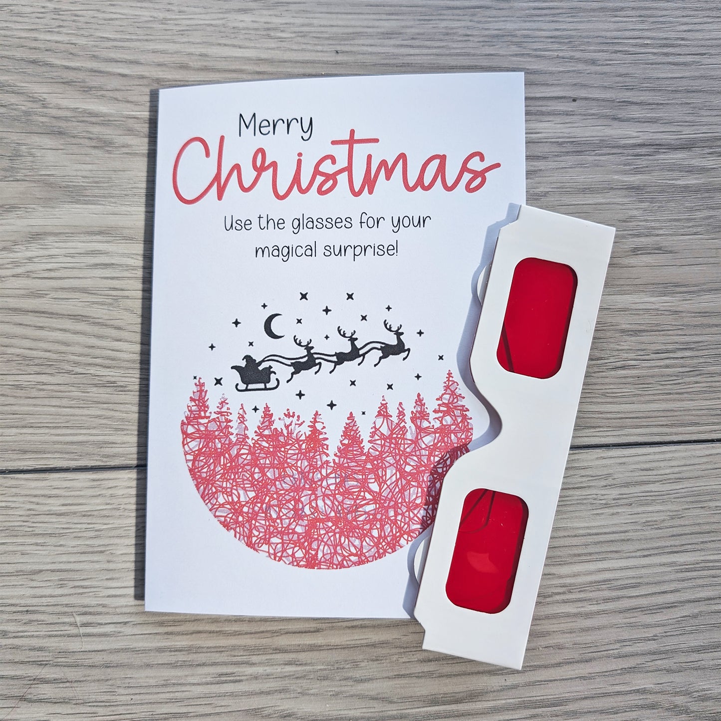 Bauble Glasses Reveal Christmas Card