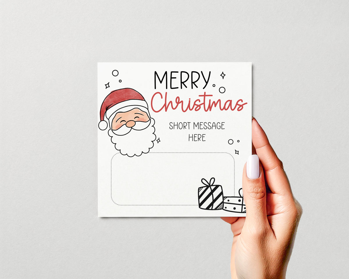 Personalised Christmas Money Gift  Card – Santa Design • Festive Cash Gift Holder