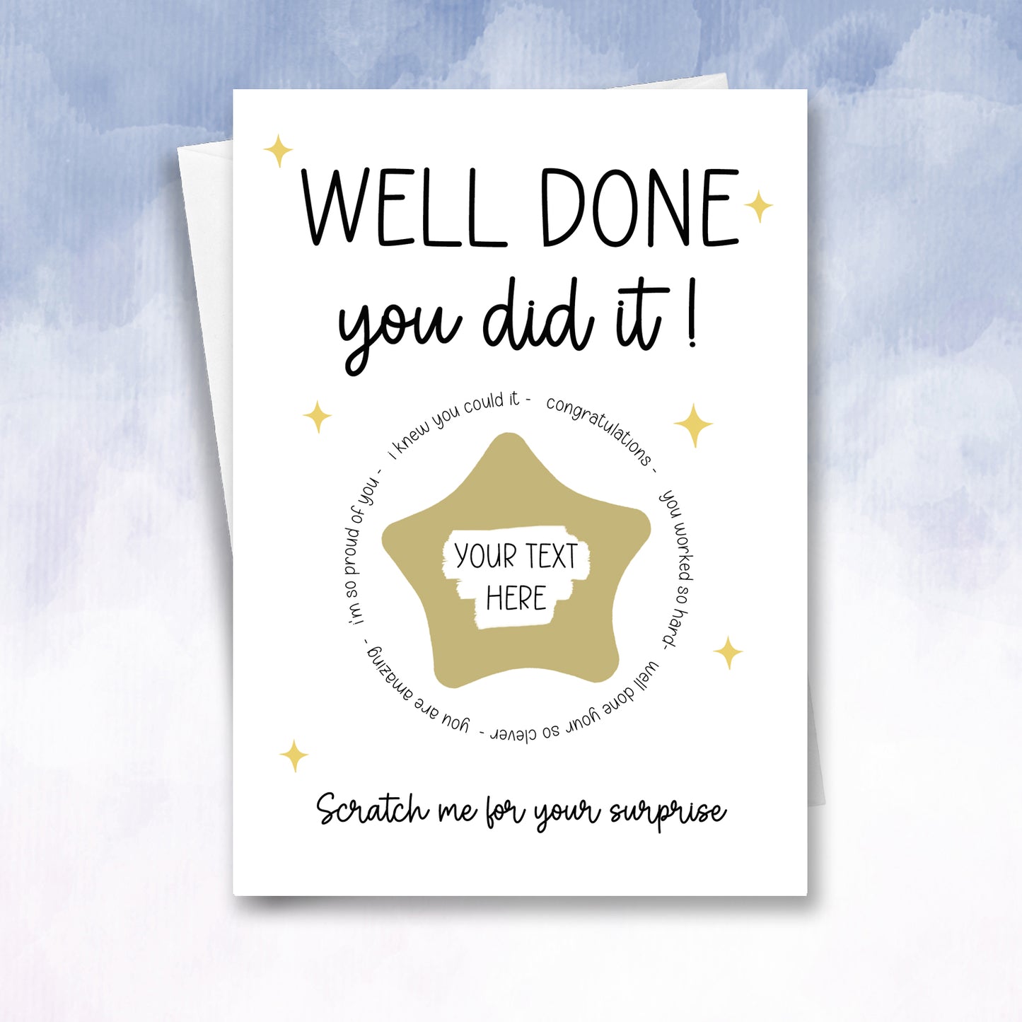 Personalised Scratch Off Well done graduation Card