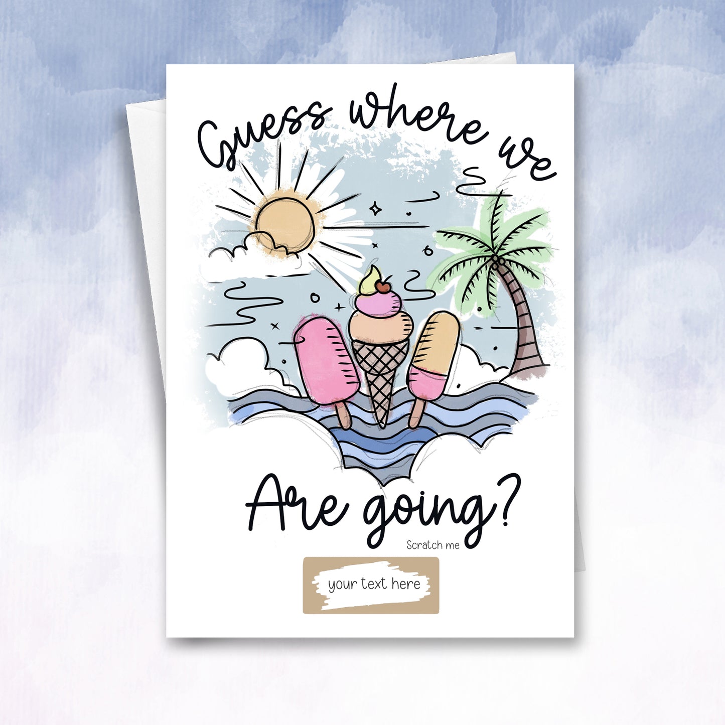Guess Where we are going on holiday reveal Scratch card - 2f75e5-2