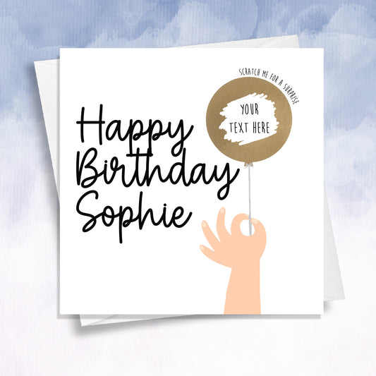 Personalised Birthday Balloon Card - 2f75e5-2