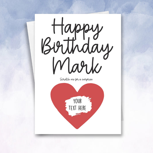 Personalised Birthday Card Scratch Off Reveal - 2f75e5-2