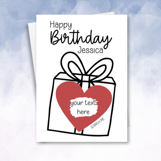 Personalised Birthday Gift Scratch Card - 2f75e5-2