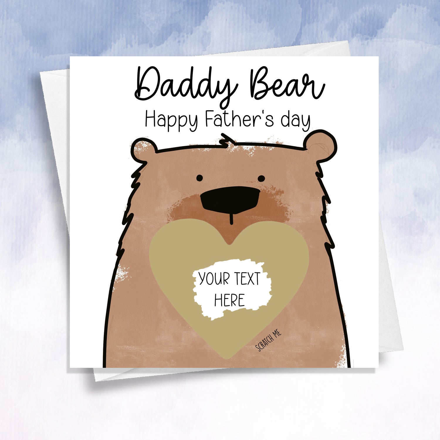 Personalised Daddy bear Scratch Off card - 2f75e5-2