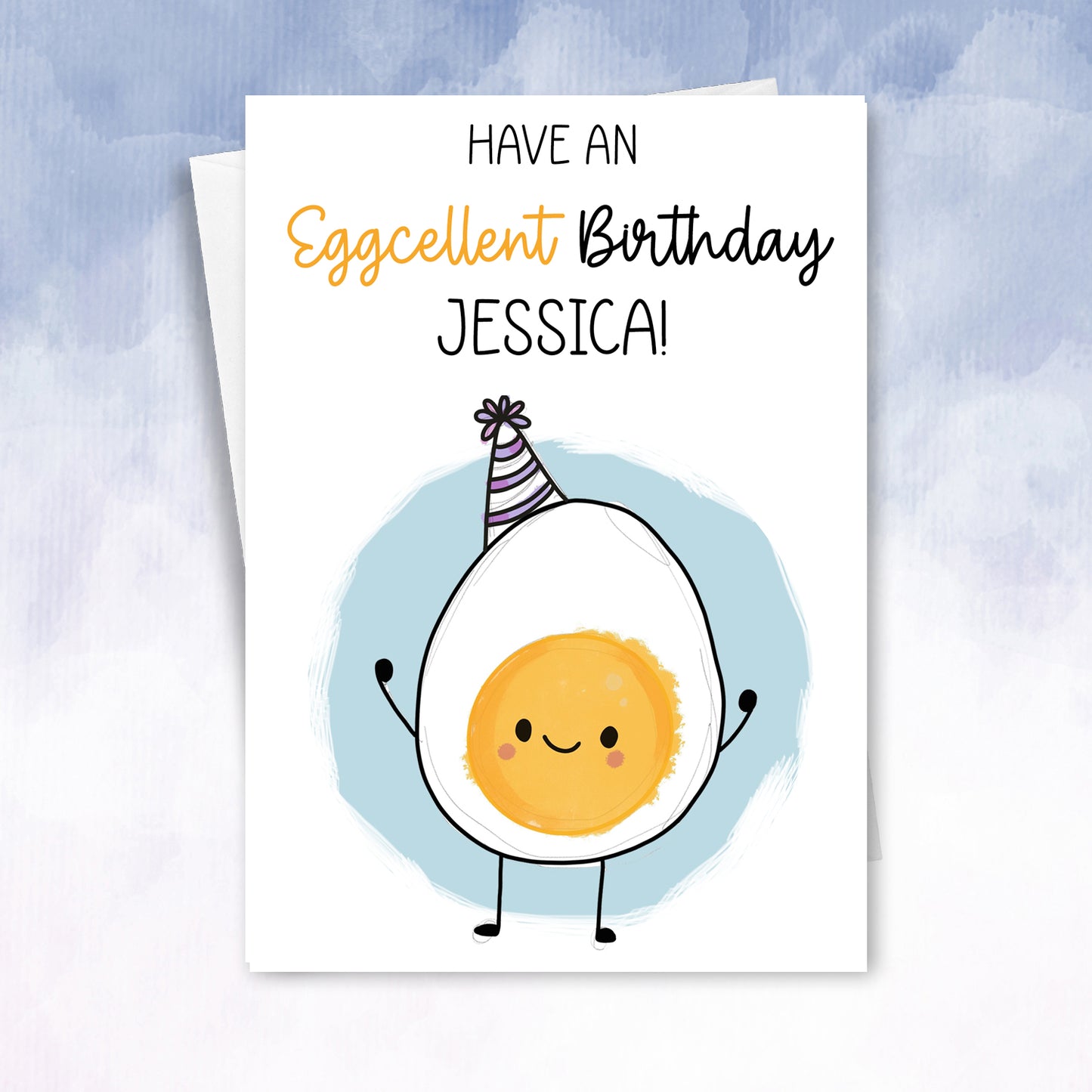 Personalised Eggcellent cracking birthday card - 2f75e5-2