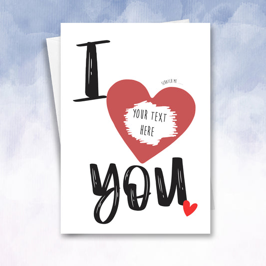 Personalised I love you Scratch off card - 2f75e5-2