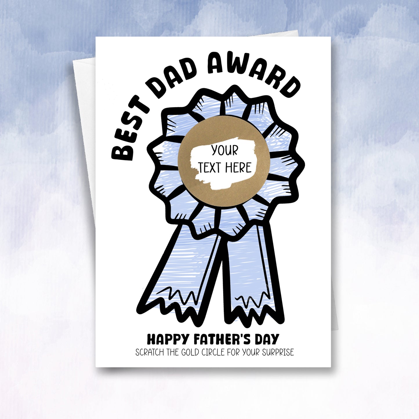 Personalised Number 1 Dad Scratch Card - 2f75e5-2