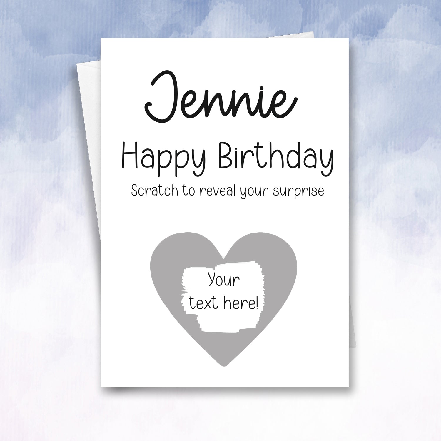 Personalised Scratch off Birthday Reveal Card - 2f75e5-2