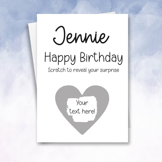 Personalised Scratch off Birthday Reveal Card - 2f75e5-2