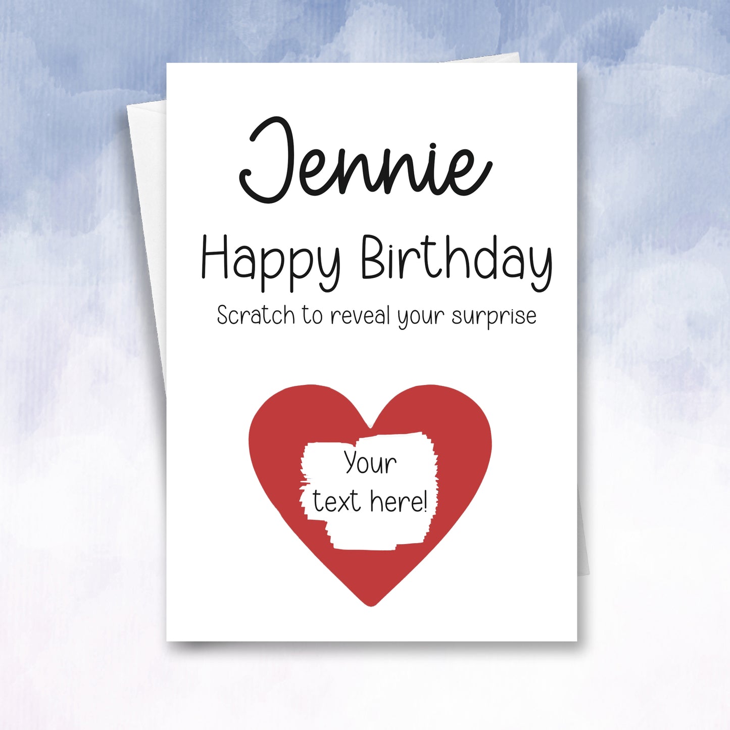 Personalised Scratch off Birthday Reveal Card - 2f75e5-2