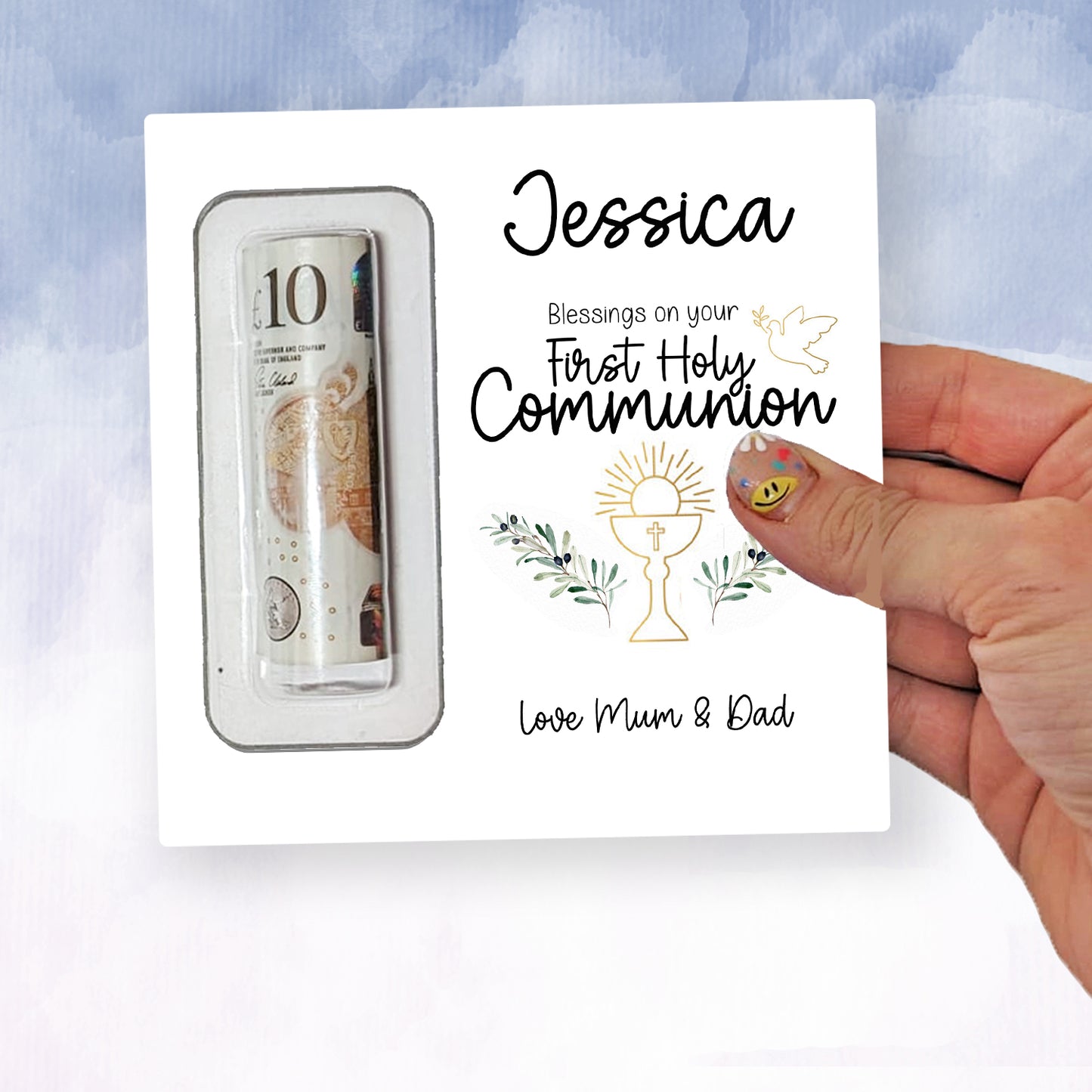Personalised Holy Communion Money Holder | Keepsake Gift for Kids & Godchildren