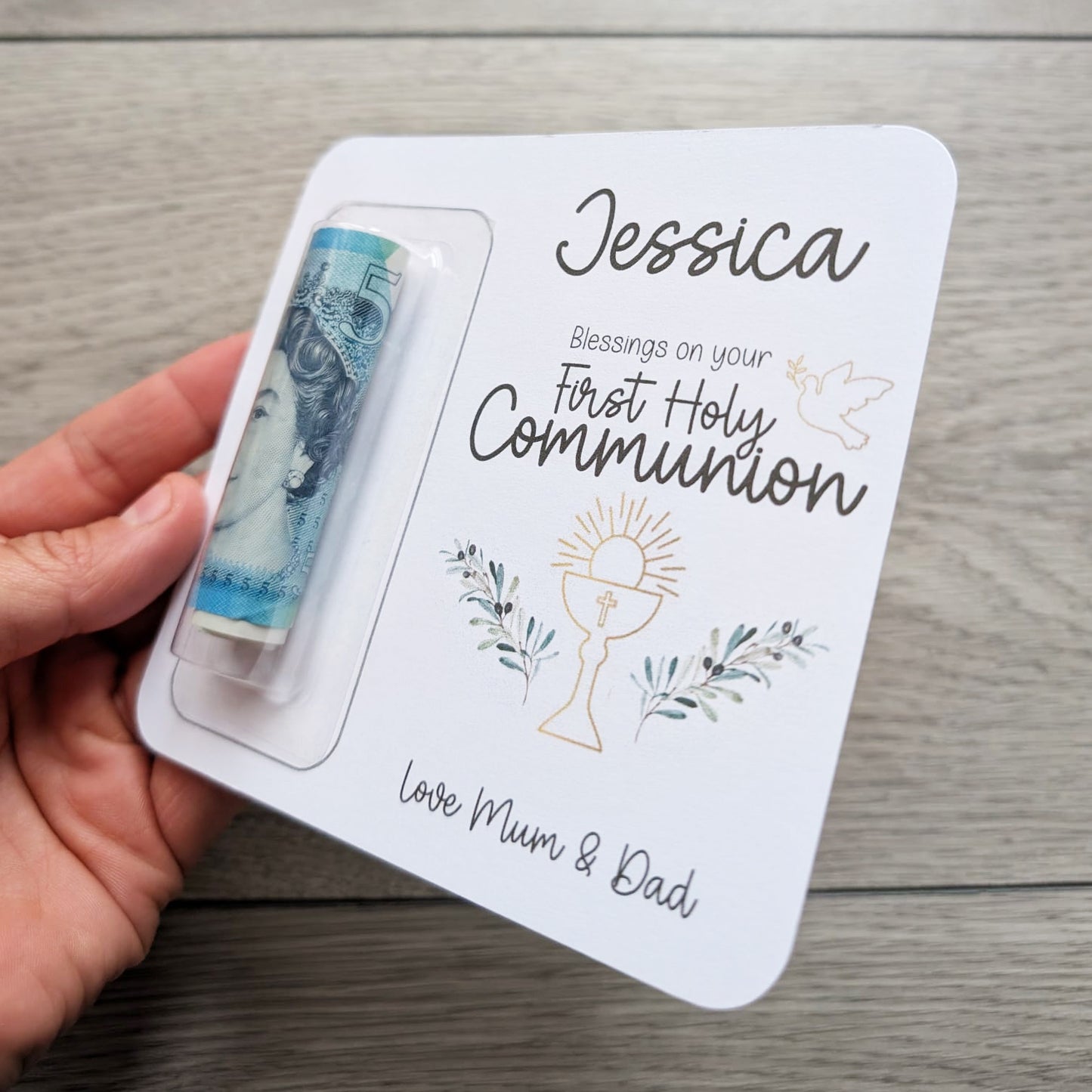Personalised Holy Communion Money Holder | Keepsake Gift for Kids & Godchildren