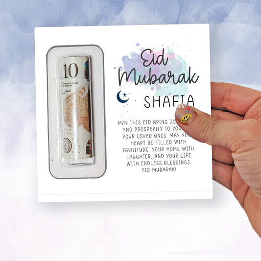 Personalised Eid Money Wallet – Eid Mubarak Gift Card & Holder for Kids or Adults