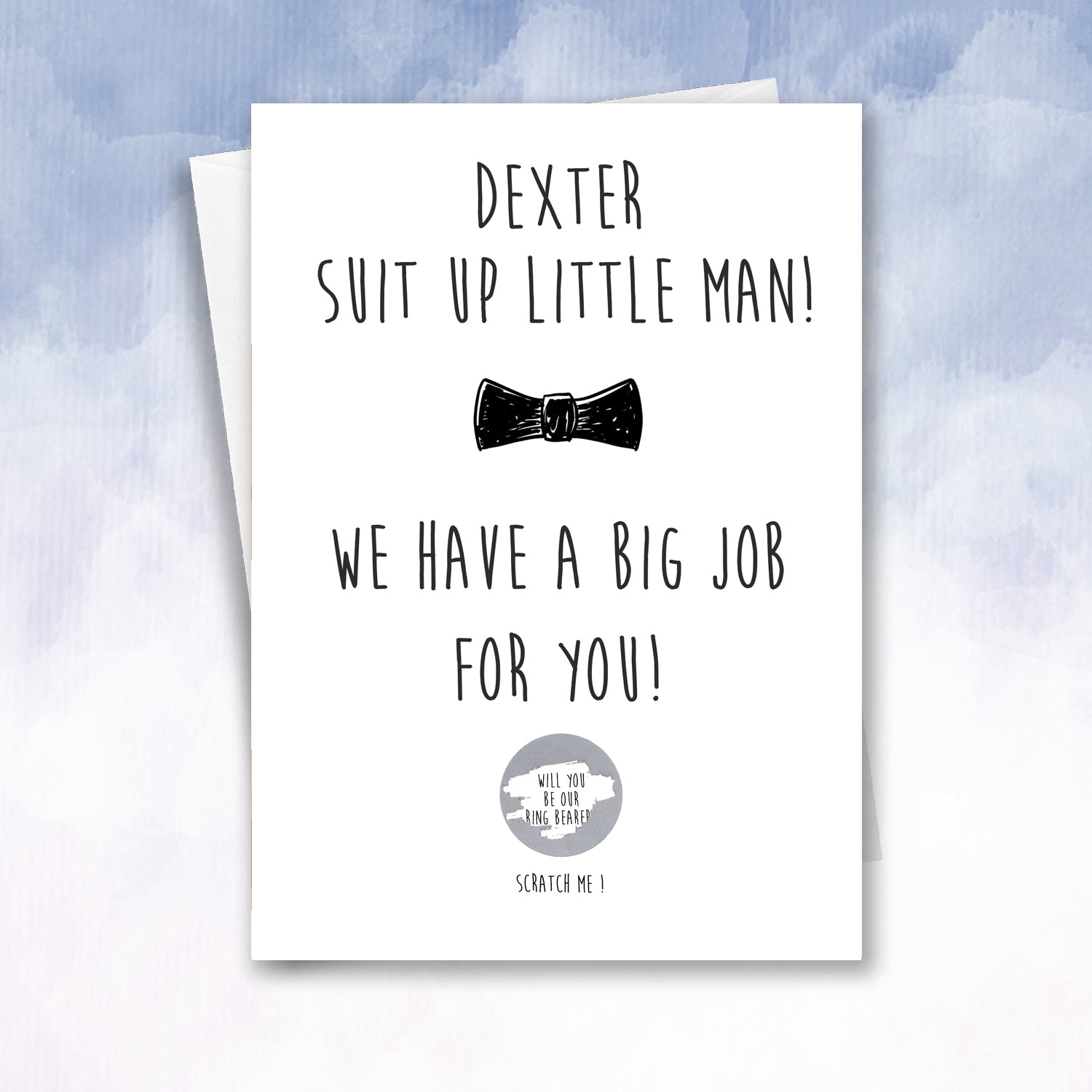 Ring bearer Proposal Scratch Off Personalised Card - 2f75e5-2