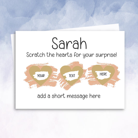 Scratch and match 3 reveal personalised Card - 2f75e5-2