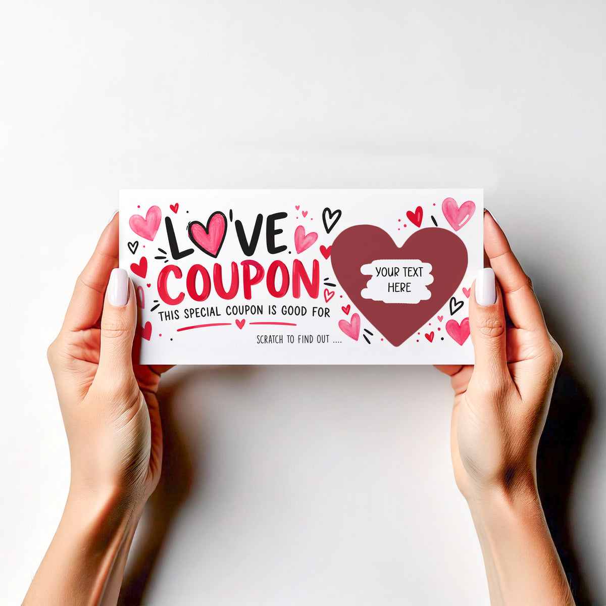 Personalised Valentines Love Coupon Scratch Off Card Romantic Gift Voucher
