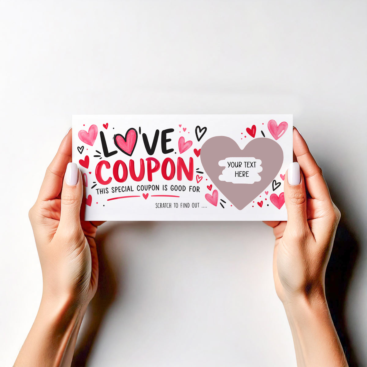 Personalised Valentines Love Coupon Scratch Off Card Romantic Gift Voucher