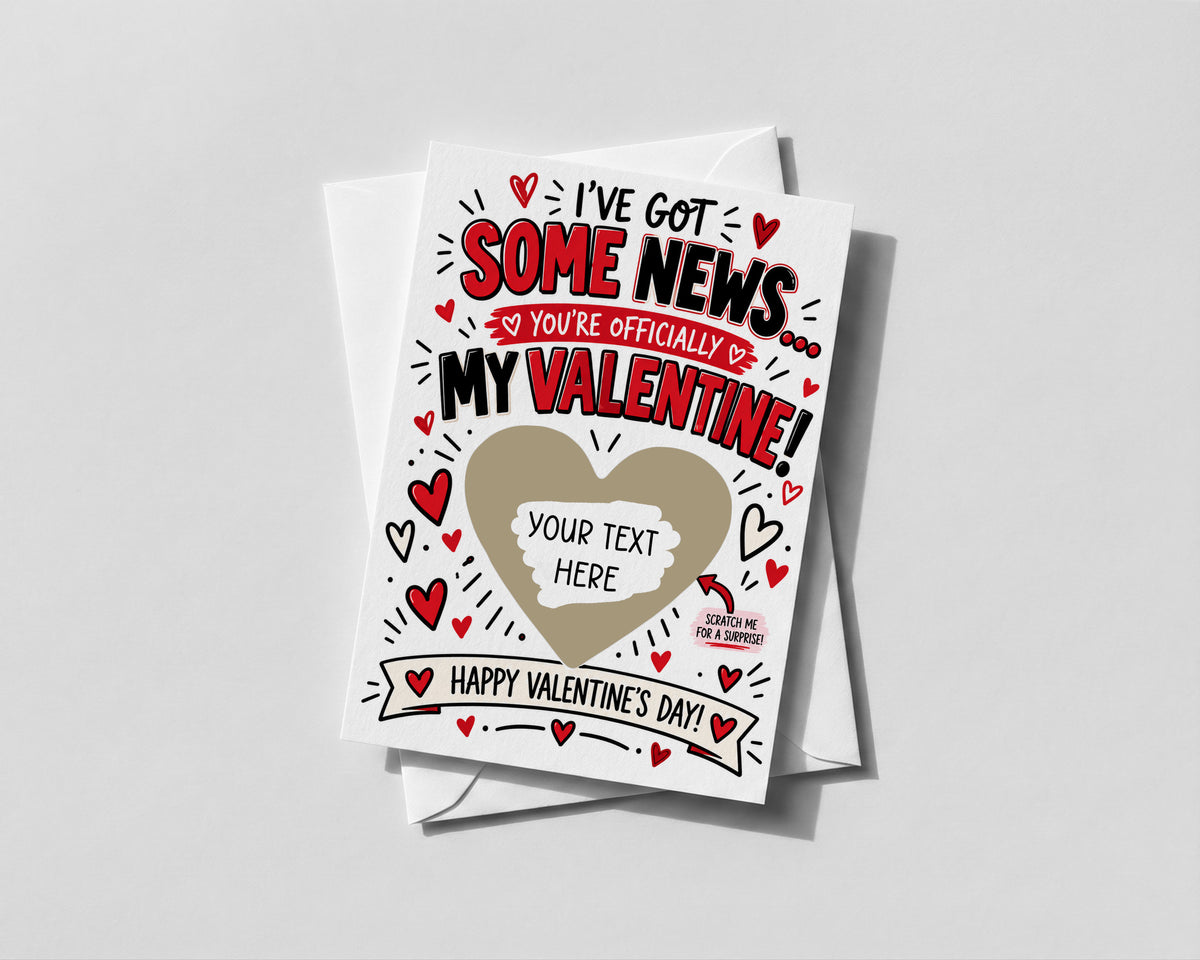 Funny Valentines Scratch Off Card for Him Personalised Boyfriend Husband Gift