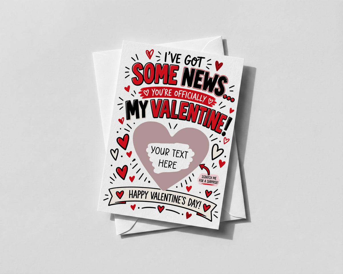 Funny Valentines Scratch Off Card for Him Personalised Boyfriend Husband Gift