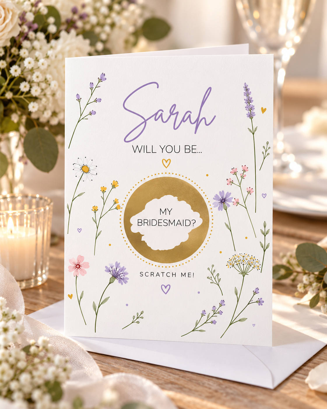 Personalised Bridesmaid Proposal Scratch Off Card Will You Be My Bridesmaid Wedding