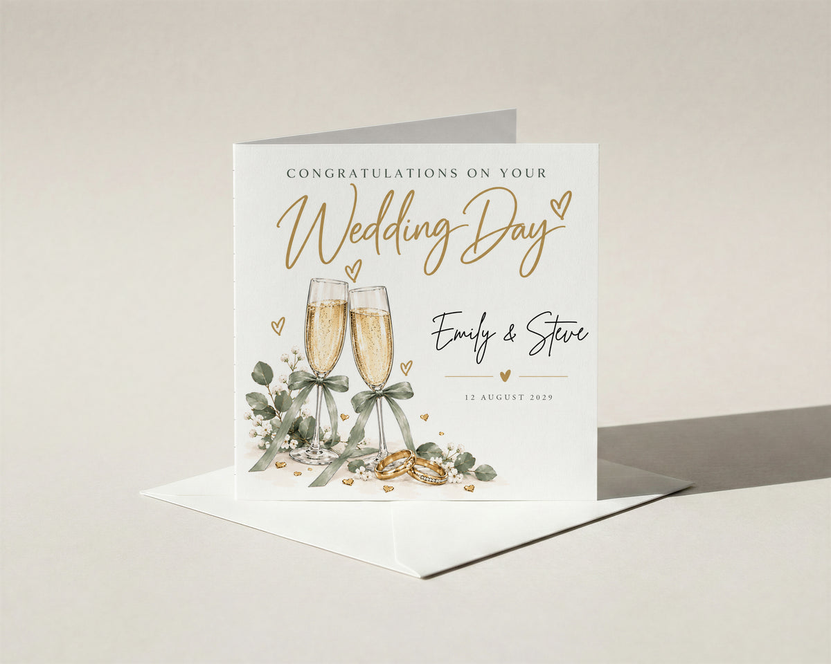 Personalised Wedding Card Congratulations On Your Wedding Day Special Couple