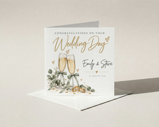 Personalised Wedding Card Congratulations On Your Wedding Day Special Couple