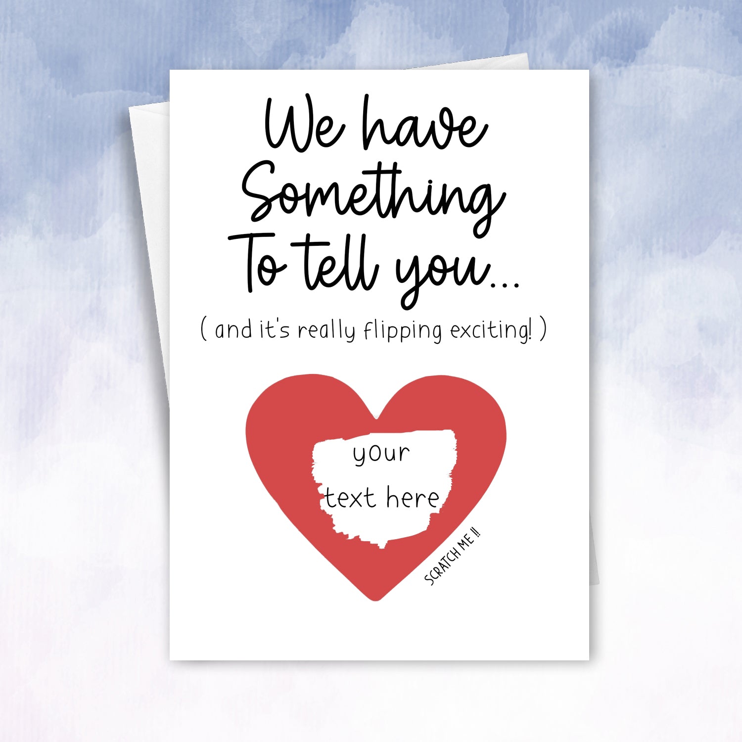 We have somethign to tell you pregnancy reveal card - 2f75e5-2