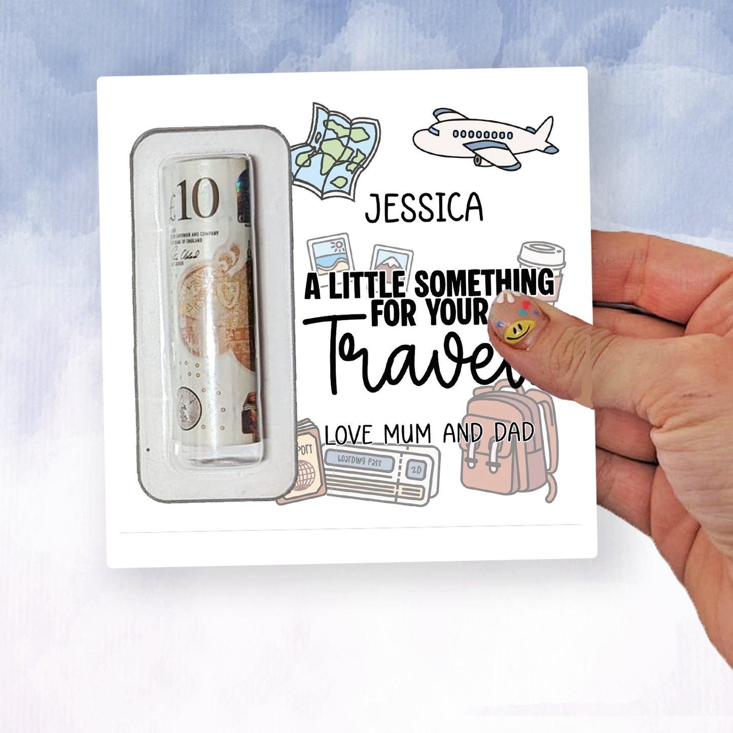 Personalised Travel Money Wallet • Birthday Card IOU • Holiday Gift Voucher